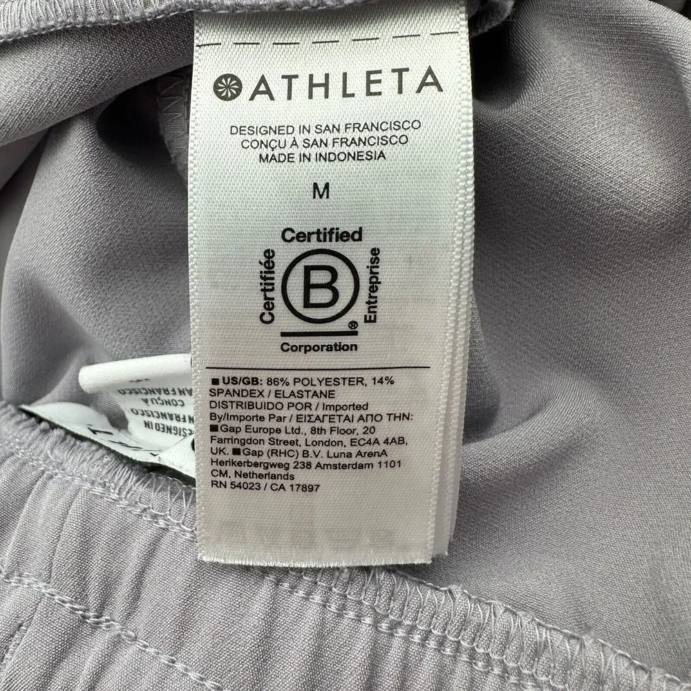 Athleta Stride Midi Skirt Women Medium Violet Elastic Waist Drawstring Side Slit - Picture 7 of 10